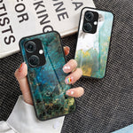 For OnePlus Nord CE3 5G Marble Pattern Case Tempered Glass Phone Cover