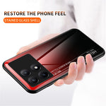 For Xiaomi Redmi K70E 5G / Poco X6 Pro 5G Tempered Glass Case Gradient Color Phone Cover