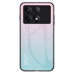 For Xiaomi Redmi K70E 5G / Poco X6 Pro 5G Tempered Glass Case Gradient Color Phone Cover