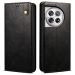 OnePlus Ace 3 5G / 12R 5G-skal Waxy Crazy Horse Texture PU-läderfodral mobilplånbok