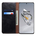 OnePlus Ace 3 5G / 12R 5G-skal Waxy Crazy Horse Texture PU-läderfodral mobilplånbok