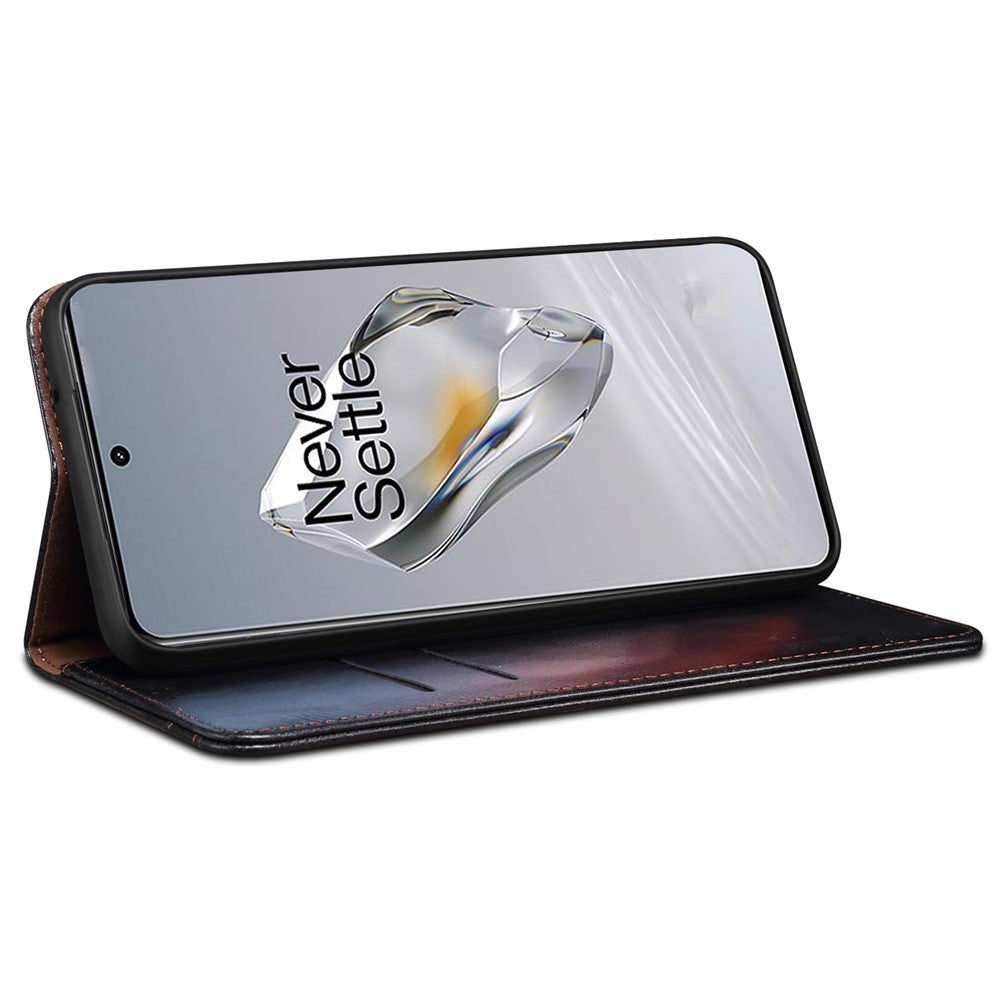 OnePlus Ace 3 5G / 12R 5G-skal Waxy Crazy Horse Texture PU-läderfodral mobilplånbok