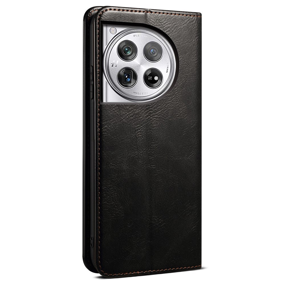 OnePlus Ace 3 5G / 12R 5G-skal Waxy Crazy Horse Texture PU-läderfodral mobilplånbok