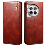 OnePlus Ace 3 5G / 12R 5G-skal Waxy Crazy Horse Texture PU-läderfodral mobilplånbok