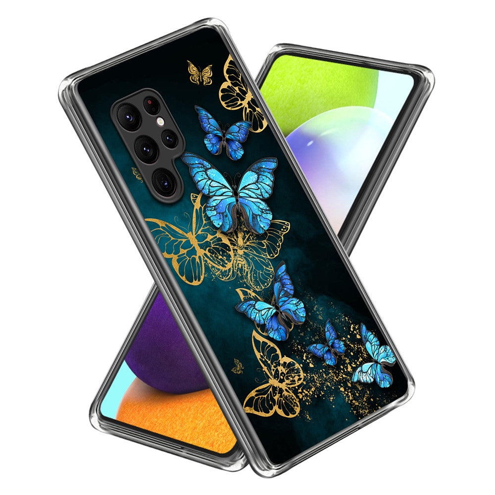 For Samsung Galaxy S24 Ultra Case Soft TPU Phone Back Cover Pattern Printing