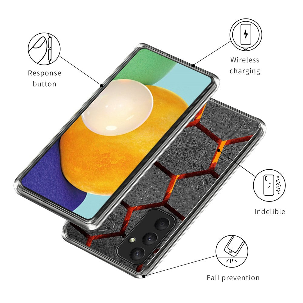 Til Samsung Galaxy A15 4G / 5G TPU Cover med Mønsterprint, Beskyttende Telefoncover