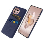 OnePlus Ace 3 5G / 12R 5G-skal med tygstruktur, hårt PC-skal med dubbla korthållare