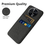 For Huawei Enjoy 70 Pro Phone Case Dual Card Slots Cloth Texture PC Cover