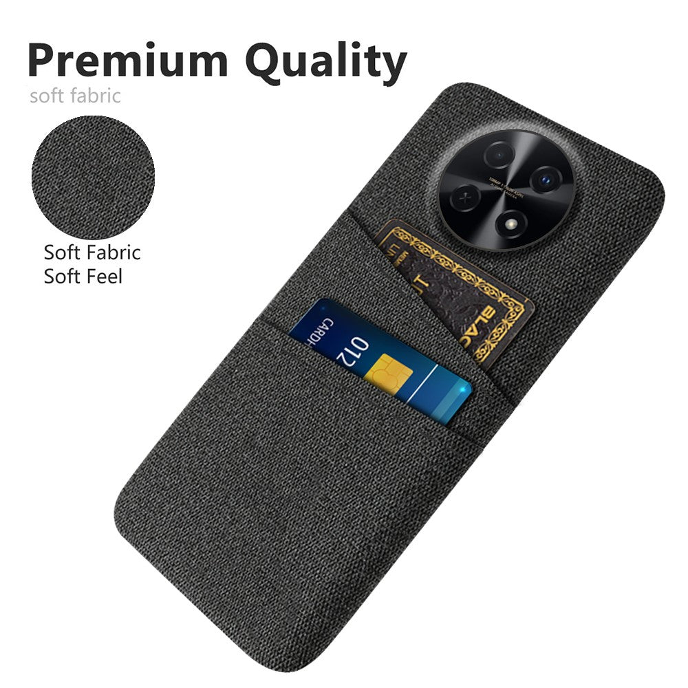 For Huawei Enjoy 70 Pro Phone Case Dual Card Slots Cloth Texture PC Cover