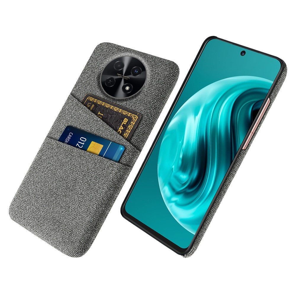 For Huawei Enjoy 70 Pro Phone Case Dual Card Slots Cloth Texture PC Cover