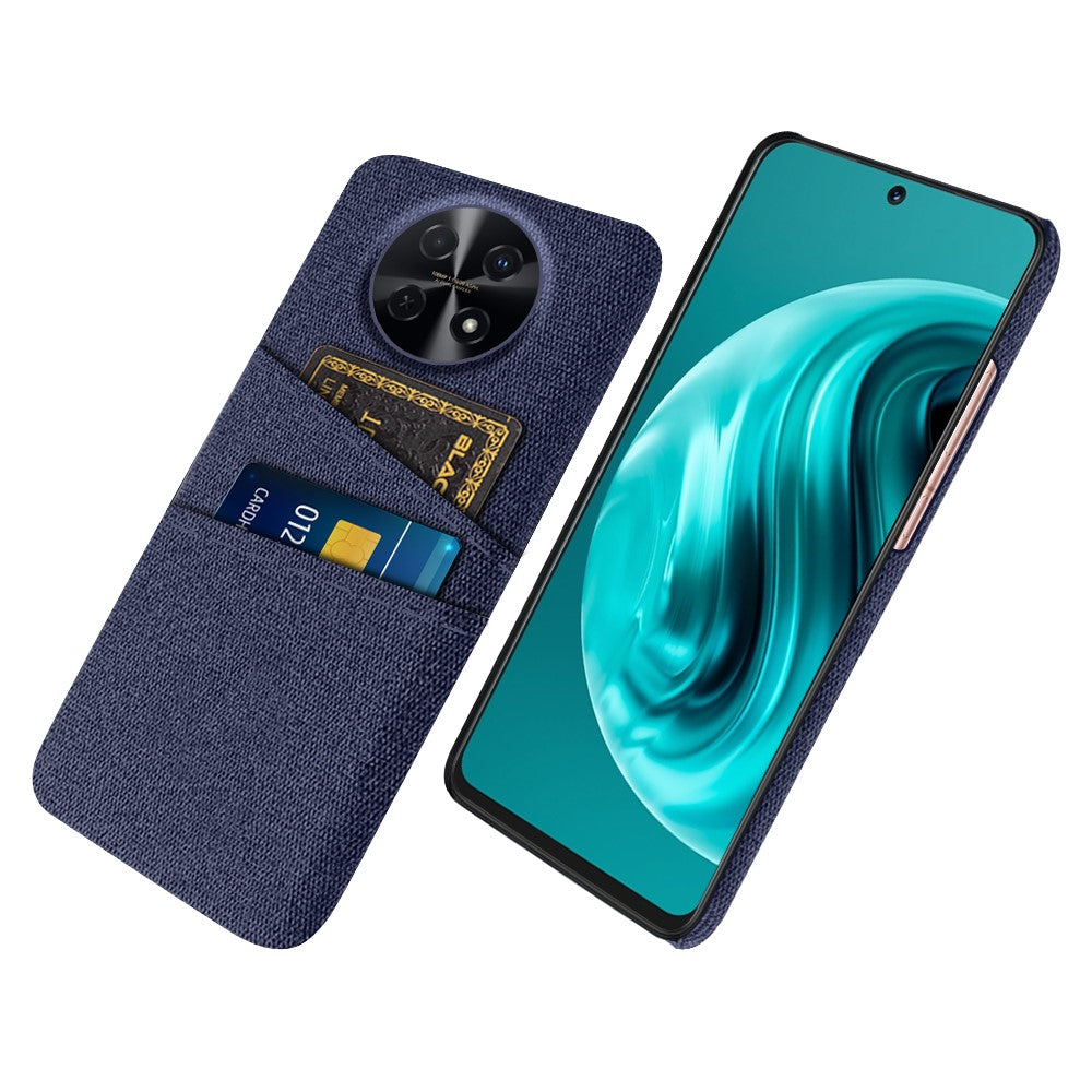 For Huawei Enjoy 70 Pro Phone Case Dual Card Slots Cloth Texture PC Cover