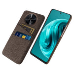 For Huawei Enjoy 70 Pro Phone Case Dual Card Slots Cloth Texture PC Cover
