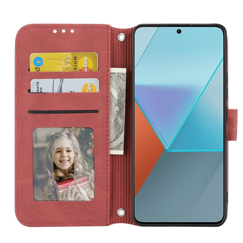 Xiaomi Redmi Note 13 Pro 5G / Poco X6 5G Fodral Mjukt PU-läder Mobilskal med tryckt mönster och handrem