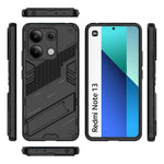 For Xiaomi Redmi Note 13 4G Phone Case Kickstand PC+TPU Drop-proof Back Shell