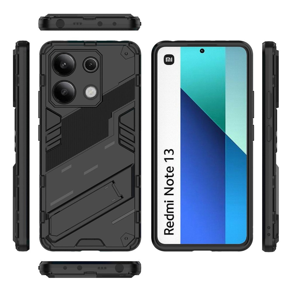 For Xiaomi Redmi Note 13 4G Phone Case Kickstand PC+TPU Drop-Proof Back Shell