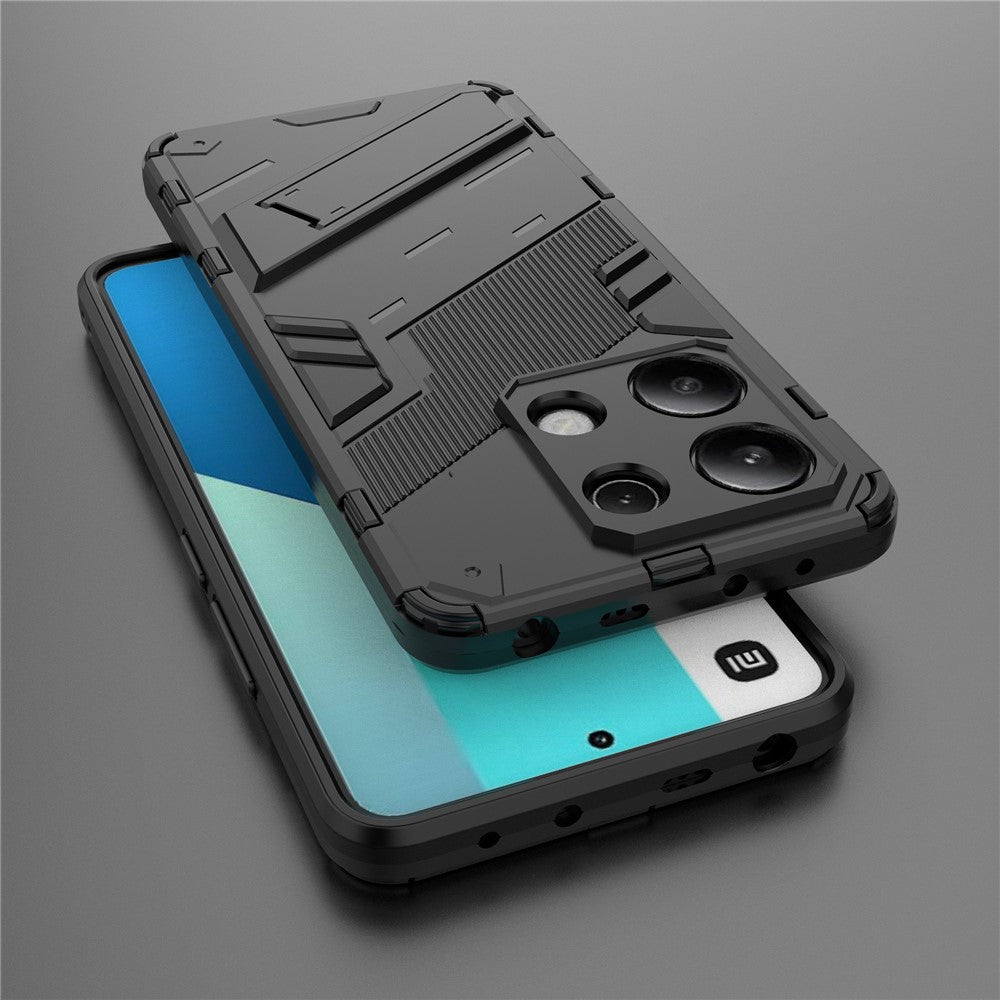 For Xiaomi Redmi Note 13 4G Phone Case Kickstand PC+TPU Drop-proof Back Shell