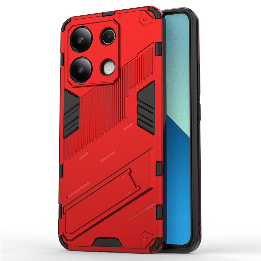 For Xiaomi Redmi Note 13 4G Phone Case Kickstand PC+TPU Drop-proof Back Shell