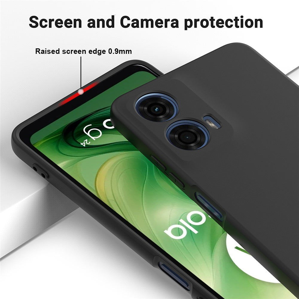 For Motorola Moto G04 4G / G24 4G Case Liquid Anti-scratch Silicone Fiber Lining Phone Cover