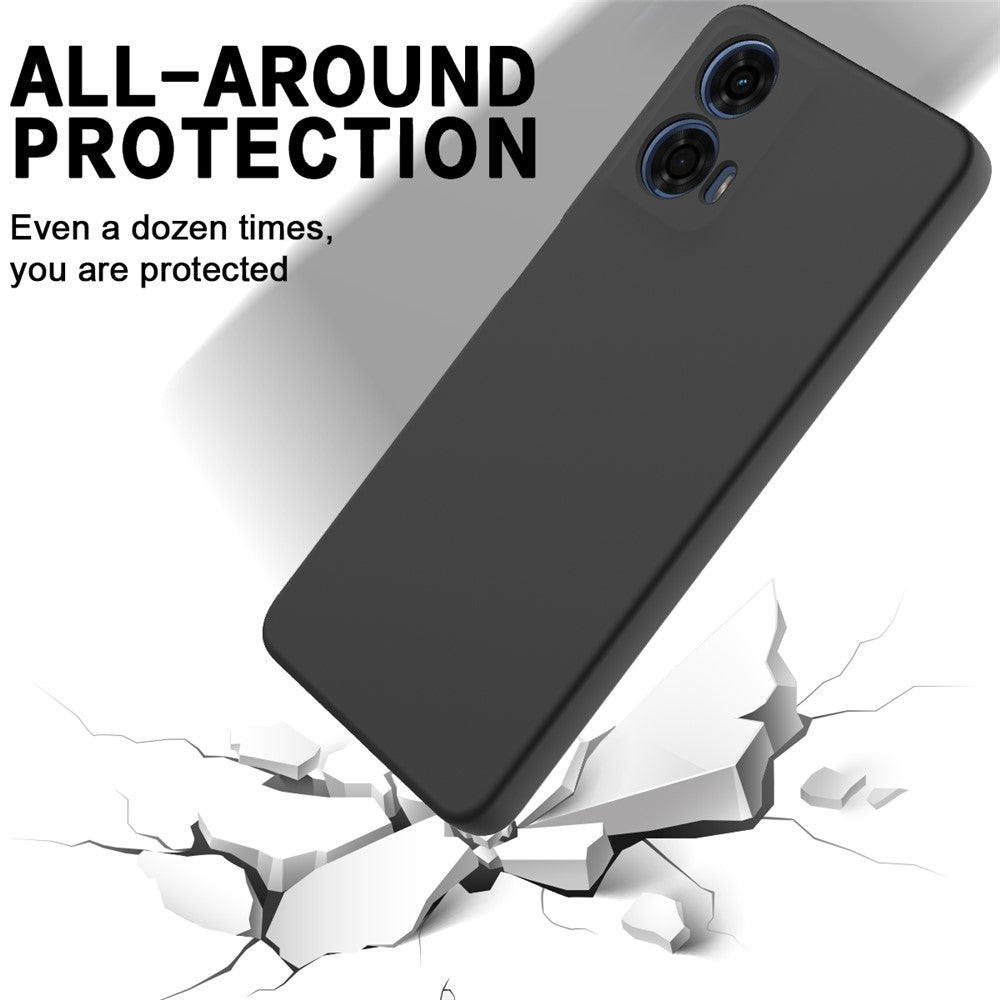 For Motorola Moto G04 4G / G24 4G Case Liquid Anti-scratch Silicone Fiber Lining Phone Cover