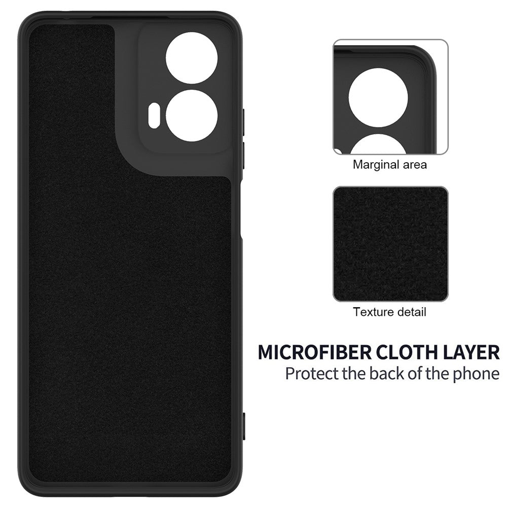 For Motorola Moto G04 4G / G24 4G Case Liquid Anti-scratch Silicone Fiber Lining Phone Cover