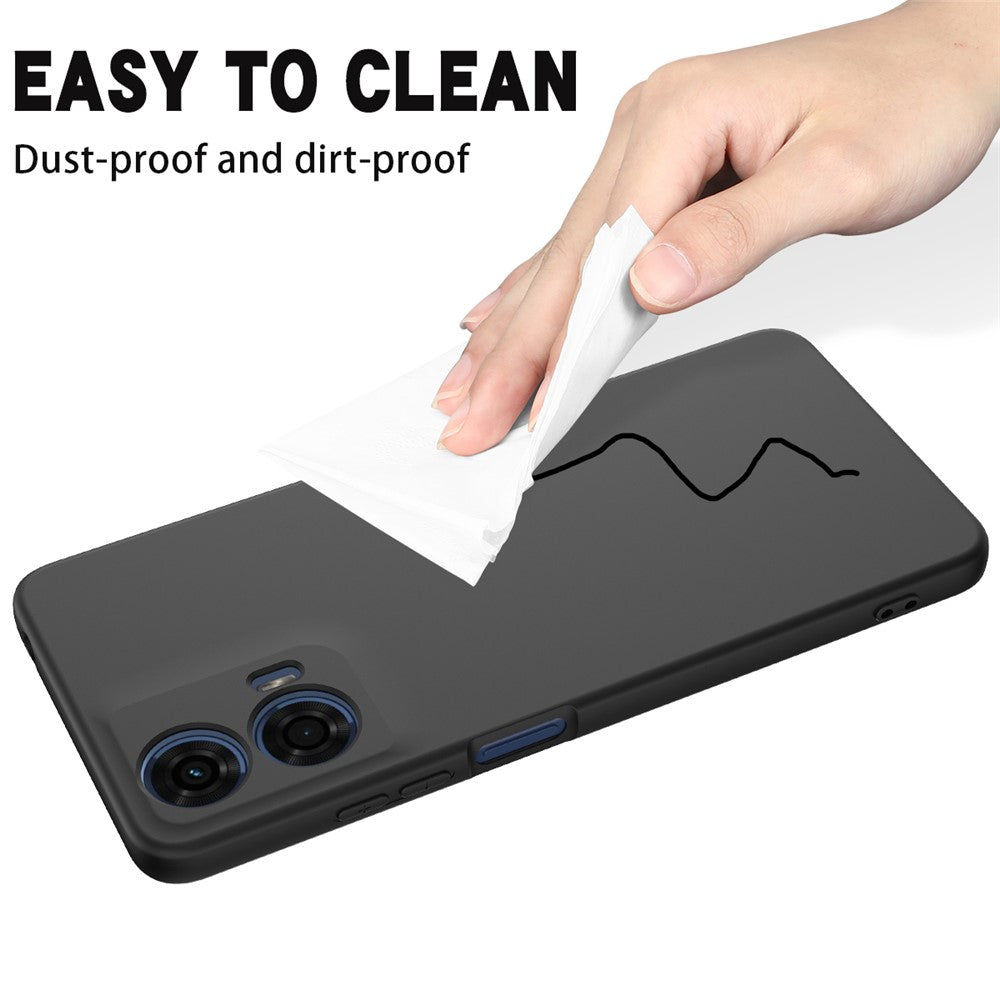 For Motorola Moto G04 4G / G24 4G Case Liquid Anti-scratch Silicone Fiber Lining Phone Cover