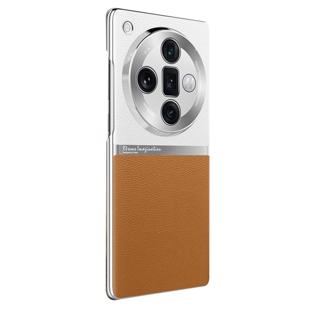 For Oppo Find X7 Ultra Back Cover PU+Acrylic+PC Anti-scratch Phone Case