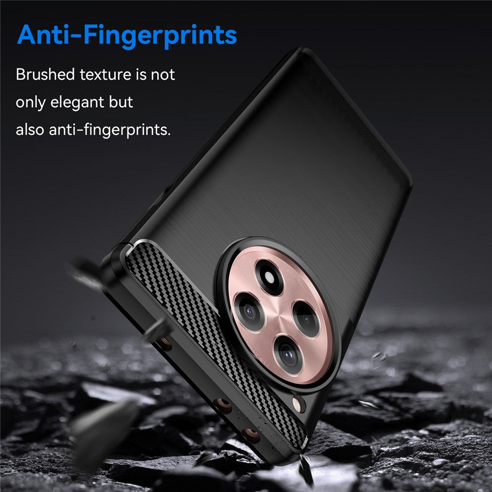 For OnePlus 12R 5G / Ace 3 5G Case Brushed TPU Anti-Fingerprints Phone Cover