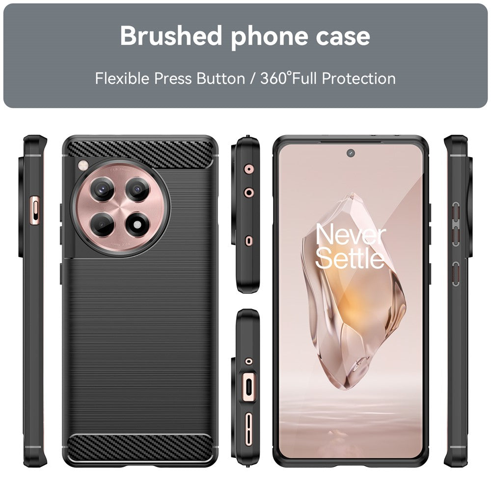 For OnePlus 12R 5G / Ace 3 5G Case Brushed TPU Anti-Fingerprints Phone Cover