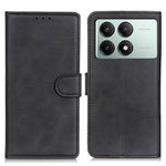 Leather Case for Xiaomi Redmi K70E 5G / Poco X6 Pro 5G Shell Cowhide Texture Stand Phone Cover
