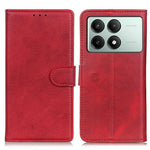 Leather Case for Xiaomi Redmi K70E 5G / Poco X6 Pro 5G Shell Cowhide Texture Stand Phone Cover