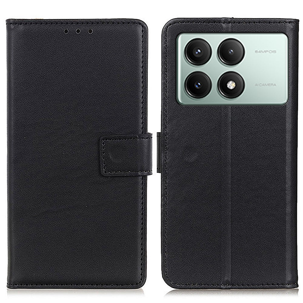 Xiaomi Redmi K70E 5G / Poco X6 Pro 5G-skal, läderplånboksfodral med magnetlås