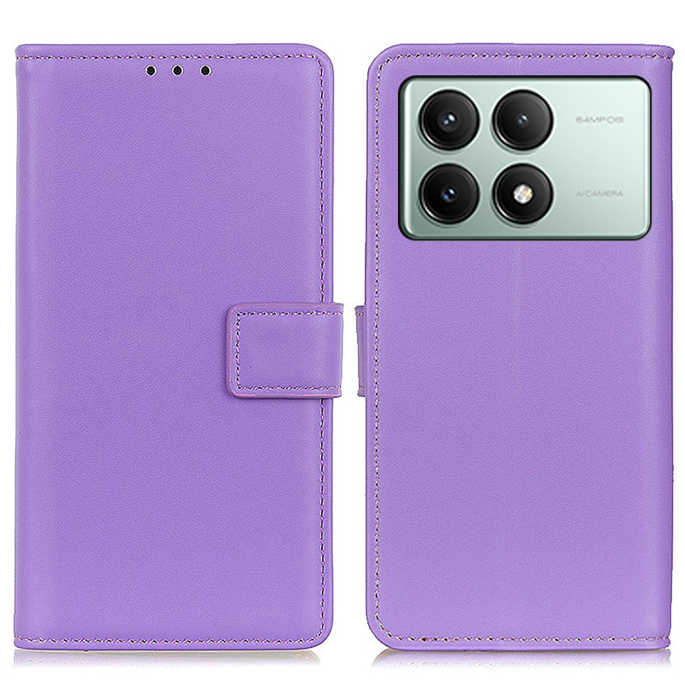 Xiaomi Redmi K70E 5G / Poco X6 Pro 5G-skal, läderplånboksfodral med magnetlås