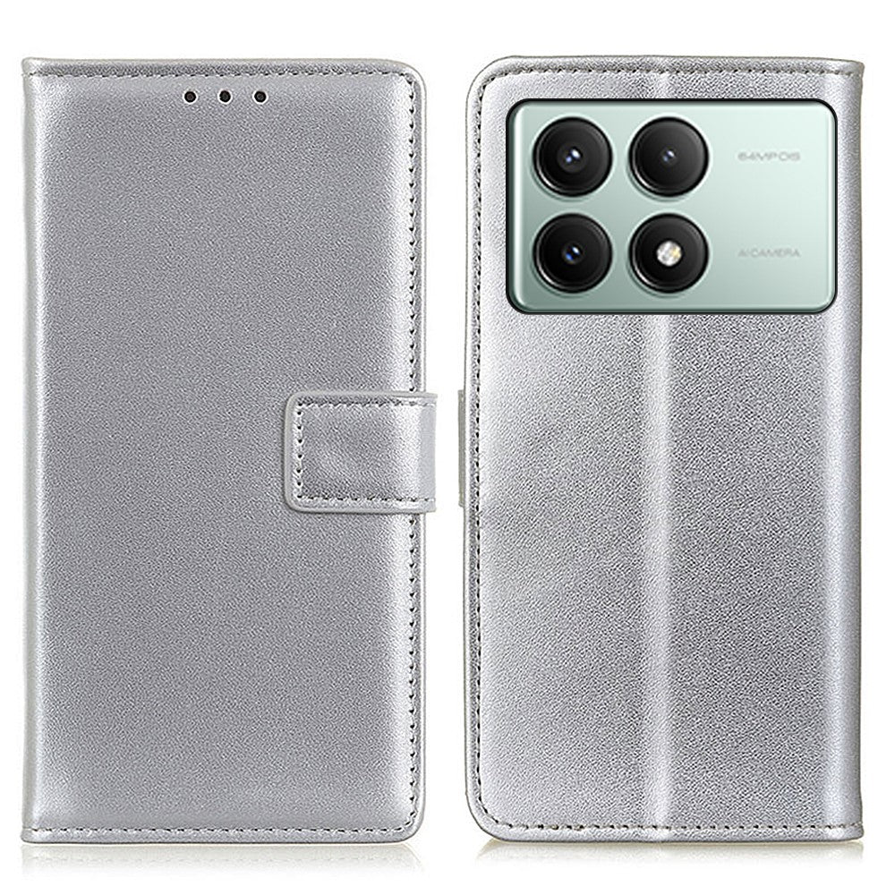 Xiaomi Redmi K70E 5G / Poco X6 Pro 5G-skal, läderplånboksfodral med magnetlås