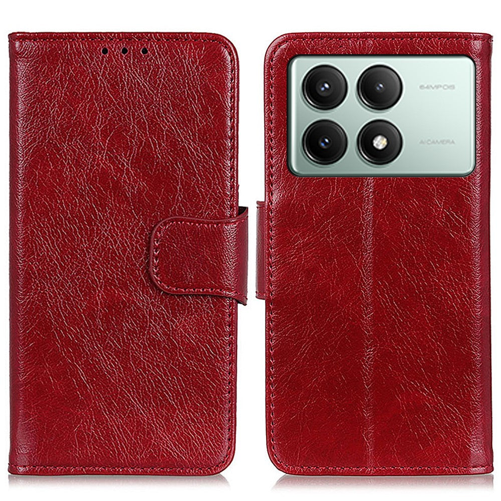 Xiaomi Redmi K70E 5G / Poco X6 Pro 5G Plånboksfodral Skyddande Delat Läder mobilfodral
