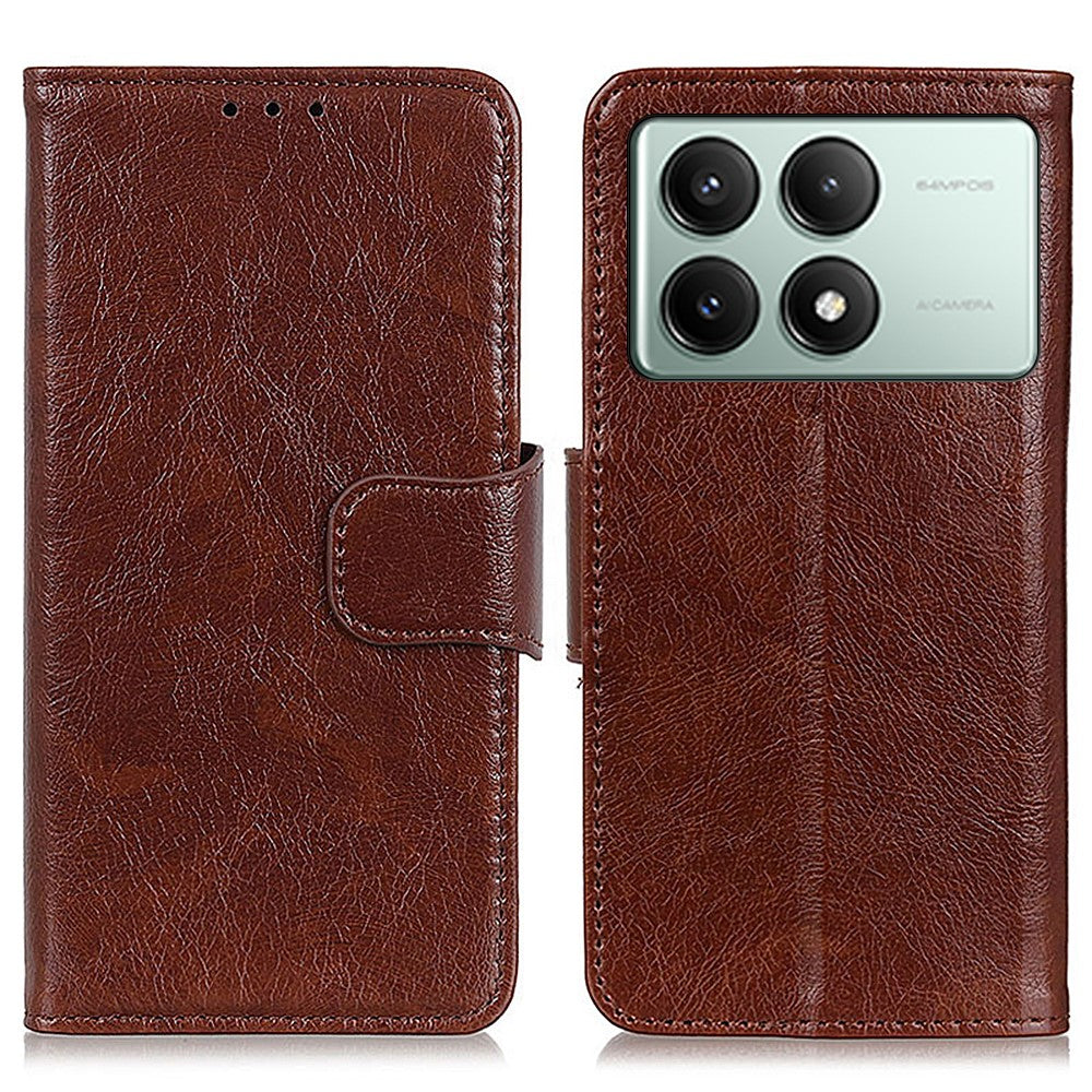 Xiaomi Redmi K70E 5G / Poco X6 Pro 5G Plånboksfodral Skyddande Delat Läder mobilfodral
