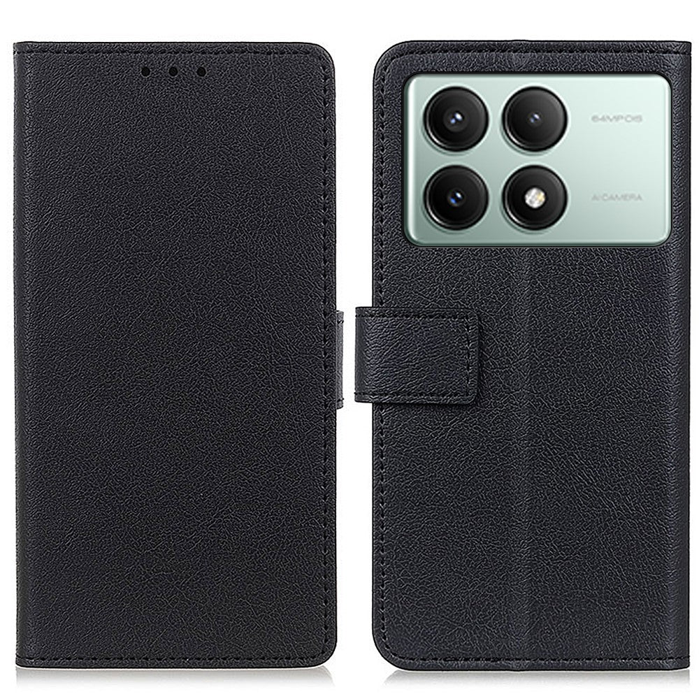For Xiaomi Redmi K70E 5G / Poco X6 Pro 5G Wallet Case PU Leather Shockproof Texture Phone Cover