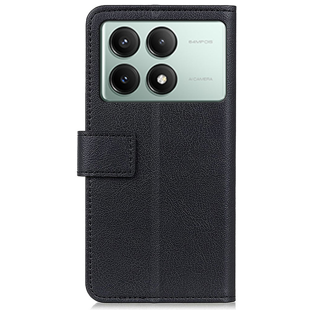 For Xiaomi Redmi K70E 5G / Poco X6 Pro 5G Wallet Case PU Leather Shockproof Texture Phone Cover