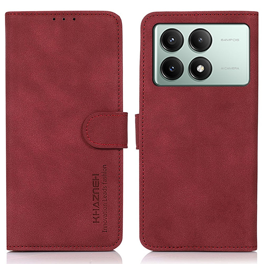 KHAZNEH For Xiaomi Redmi K70E 5G / Poco X6 Pro 5G Case Wallet Phone Cover with Card Holder
