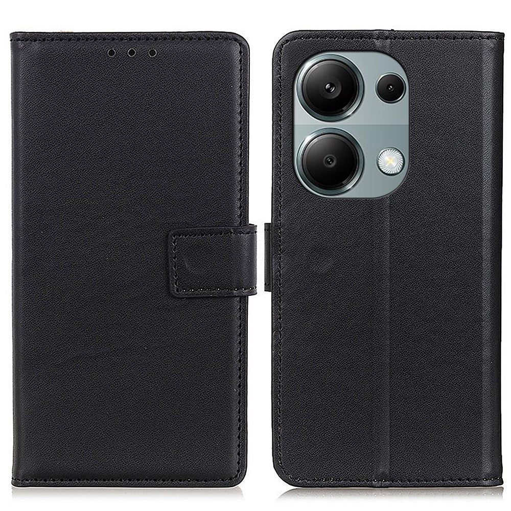 For Xiaomi Redmi Note 13 4G Magnetic Phone Case Scratch Resistant Leather Cover