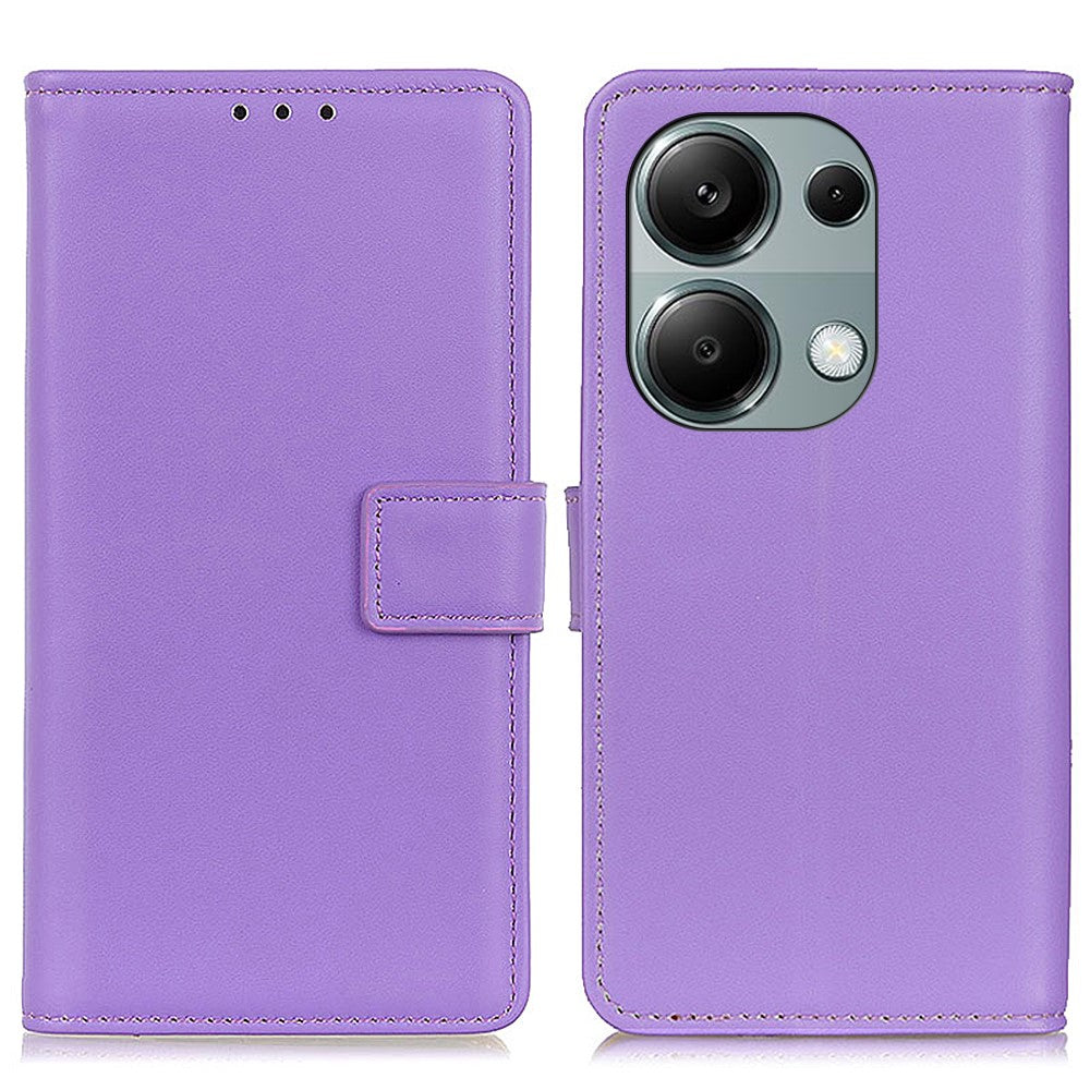 For Xiaomi Redmi Note 13 4G Magnetic Phone Case Scratch Resistant Leather Cover