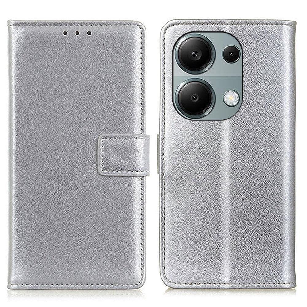 For Xiaomi Redmi Note 13 4G Magnetic Phone Case Scratch Resistant Leather Cover