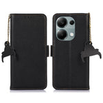 For Xiaomi Redmi Note 13 4G Wallet Case Genuine Cow Leather Phone Cover RFID Blocking