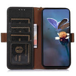 For Xiaomi Redmi Note 13 4G Wallet Case Genuine Cow Leather Phone Cover RFID Blocking