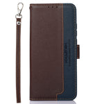 KHAZNEH For Xiaomi Redmi Note 13 4G Phone Case with RFID Blocking Litchi Texture PU Leather Cover