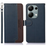 KHAZNEH For Xiaomi Redmi Note 13 4G Phone Case with RFID Blocking Litchi Texture PU Leather Cover