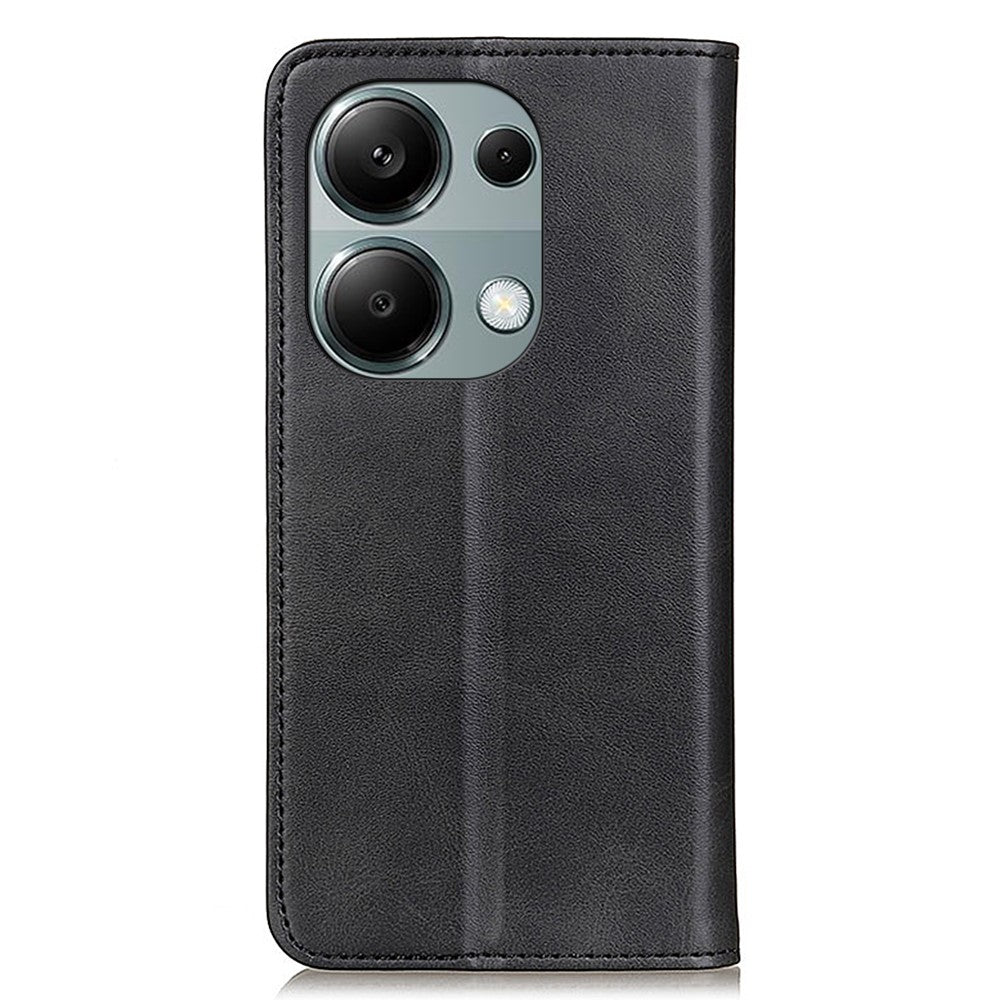 For Xiaomi Redmi Note 13 4G Split Leather Case Magnetic Closure Phone Cover Viewing Stand