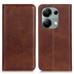 For Xiaomi Redmi Note 13 4G Split Leather Case Magnetic Closure Phone Cover Viewing Stand