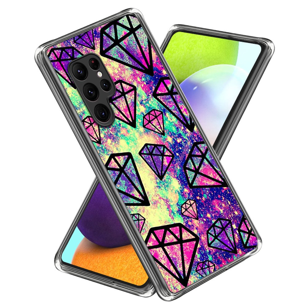 For Samsung Galaxy S24 Ultra TPU Case Anti-Scratch Phone Cover with Pattern