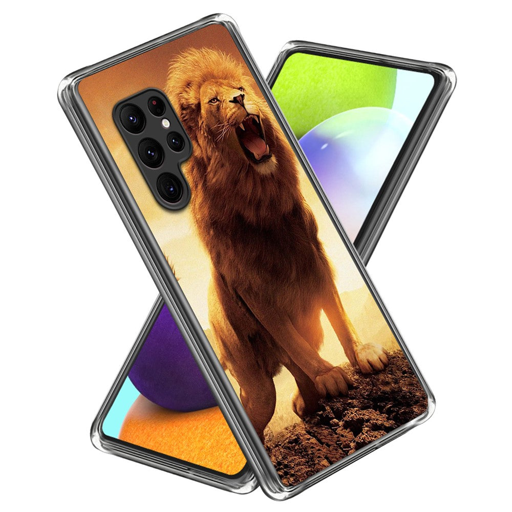 For Samsung Galaxy S24 Ultra TPU Case Anti-Scratch Phone Cover with Pattern