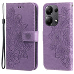 For Xiaomi Redmi Note 14S 4G / Note 13 Pro 4G / Poco M6 Pro 4G Case Floral Pattern PU Leather Wallet Stand Phone Cover